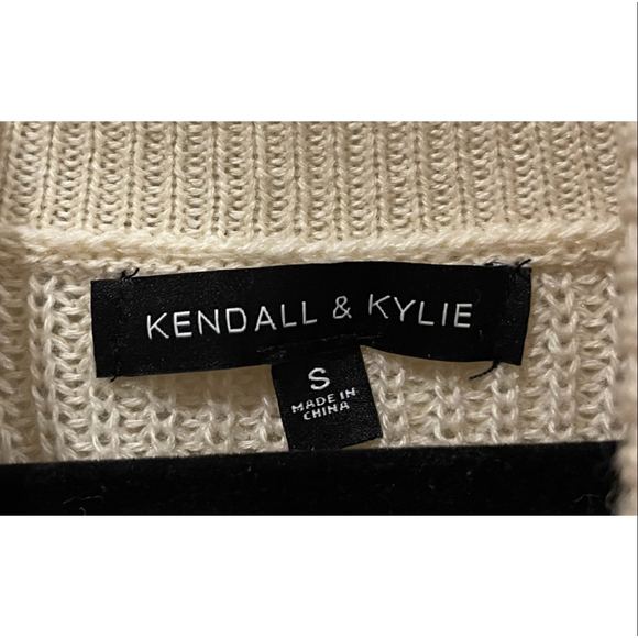 KENDALL & KYLIE Off Shoulder Knitted Tan Sweater - Picture 2 of 3